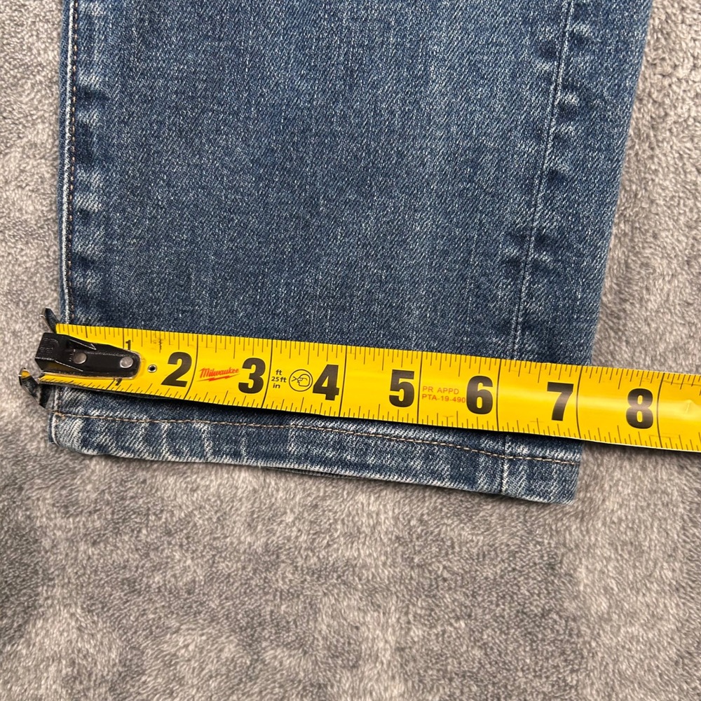 Uniqlo Jeans Japanese Selvedge Denim Kaihara Slim Straight Low Rise Men 35x27 - Picture 6 of 15